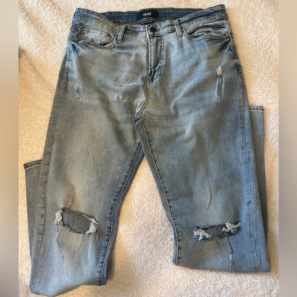 Men’s aero, athletic skinny jeans